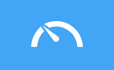 Vector speed control symbol on flat background