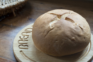 Freshly baked crusty bread