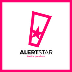 Alarm Exclamation mark. Attention star.