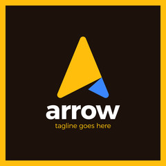 Arrow Up Letter A vector logo