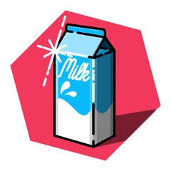 Color vintage Milk emblem