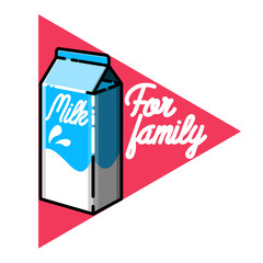 Color vintage Milk emblem