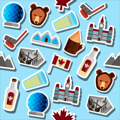 Colored Canada symbols pattern