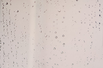 Water drops on glass.