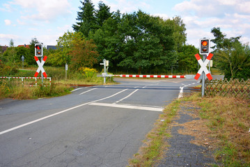 Bahnschranke geschlossen