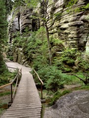 National Park of Adrspach-Teplice rocks. Rock Town. Czech Republic