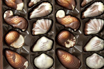 Box of luxury chocolate candy