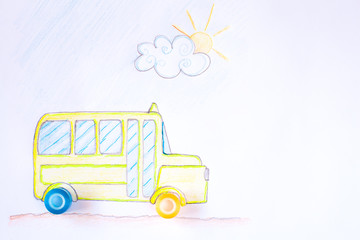 School bus sketch