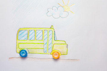 School bus sketch