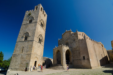 Cathedral of Erice, Santa Maria Assunta, Chiesa Madre in Erice, province of Trapani. Sicily, Italy.