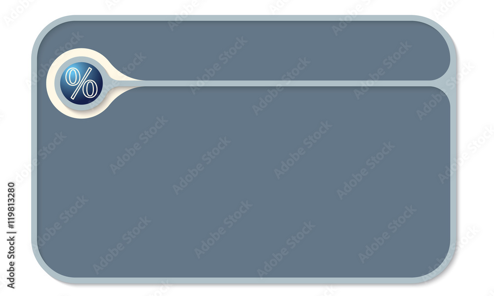 Poster vector text box for your text and percent symbol