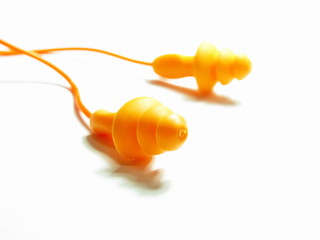 orange isolated earplug