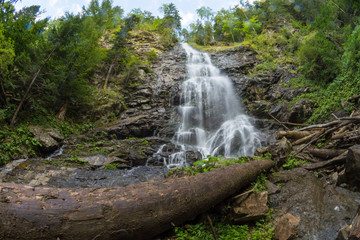 Naklejka na ściany i meble Recently discovered Scorus Waterfall, biggest in Romania, first on web