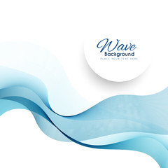 Abstract beautiful blue wave background design