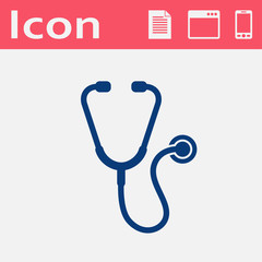 Stethoscope flat vector icon