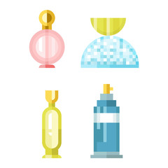 Perfume bottle vector template