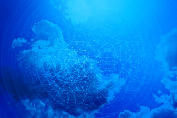 data deep learning hologram ai technology robotic, molecule of chemical, atom cell science, futuristic cyber network system online, background illustration 3d rendering