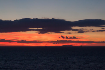 Sonnenuntergang im Mittelmeer