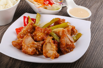 Stir fry teriyaki pork