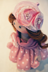 Souvenir handmade doll with natural hair