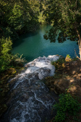 Fototapeta na wymiar Waterfalls in national park. Krka National Park, Croatia