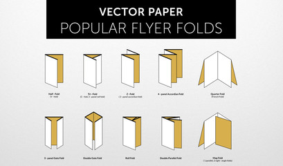 Internetional paper - flyer formats & folds vol.2 - obrazy, fototapety, plakaty