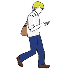 People who use the smartphone while walking