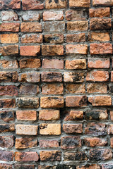 Grunge broken cement brick wall vintage background texture