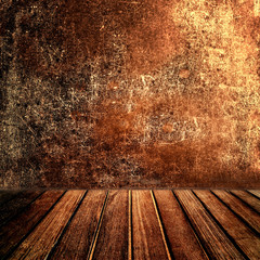 Old vintage brown wood panel tabletop with  Abstract Dark brown