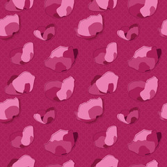 Fototapeta na wymiar Pink poppy seamless pattern. Abstract flowers. Vector illustration