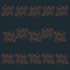 beautiful horizontal floral pattern on a blue background