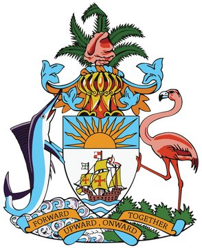 Bahamian Coat Of Arms Sticker Self Adhesive Vinyl Bahamas Flag