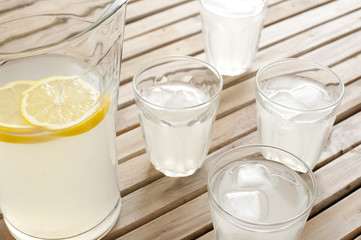 Refreshing homemade fresh lemonade