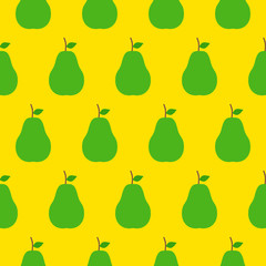 Pear flat seamless pattern