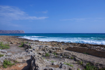 Fototapeta na wymiar Cala Blanca beaches in javea