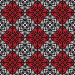 Seamless ornament pattern vector tile