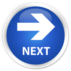 Next blue glossy round button