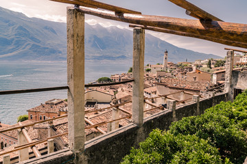 Old lemon house in Limone sul Garda, Italy.