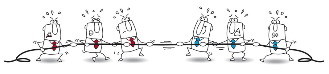 tug of war of business team