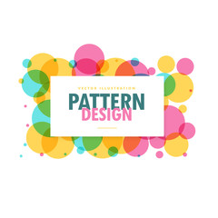 colorful circle frame design background