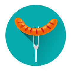 Sausage Traditional Food Oktoberfest Festival Icon