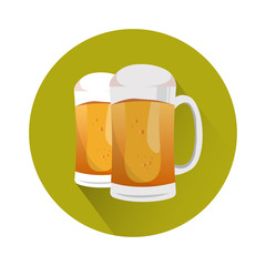 Oktoberfest Festival Two Glass Mug Beer Icon