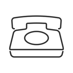 Retro phone line icon