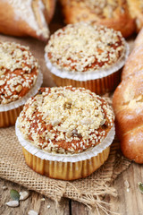 Healthy muffins with seeds