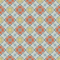 Seamless ornament pattern vector tile