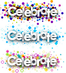 Celebrate colour banners.