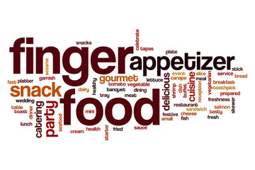 Finger food word cloud