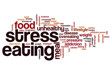 Fototapeta premium Stress eating word cloud