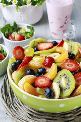 Big bowl with fruit salad