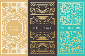 Vector set of monogram design elements